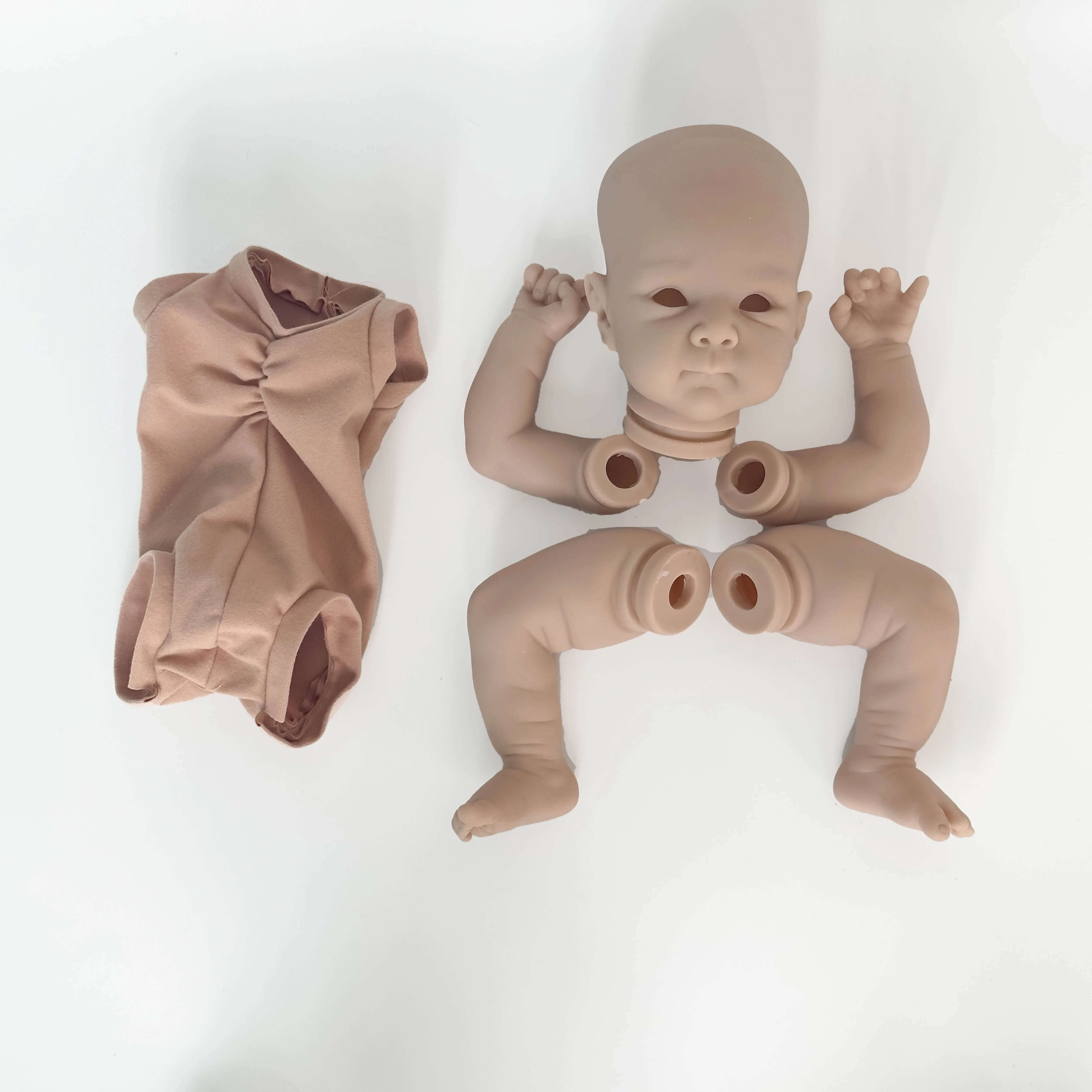 NPK 18inch Reborn Doll Kit Bettie Unfinished Unpainted Fresh Color Blank Doll Kit with cloth Body