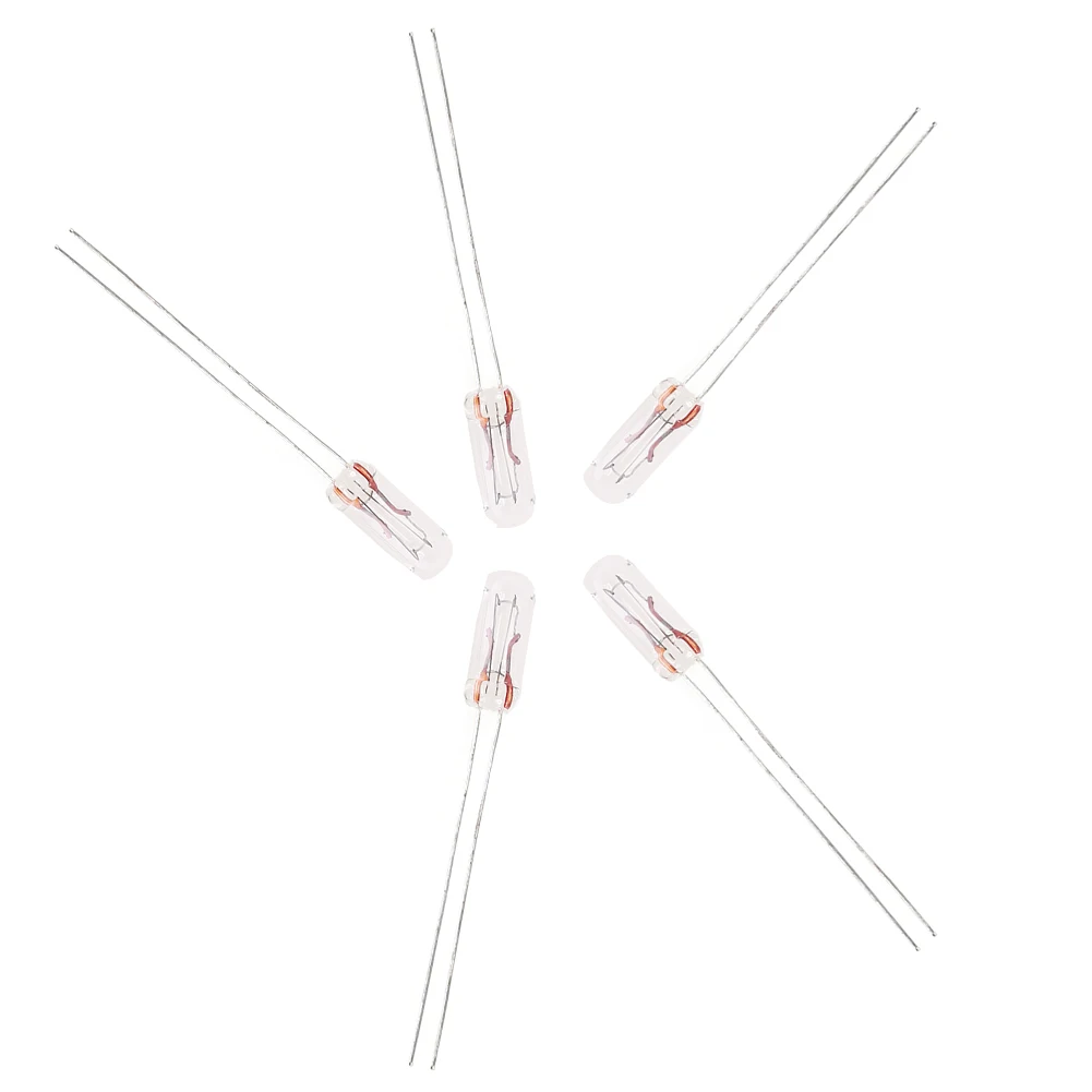 5pcs T4 14V 1.4W Universal Audio Gear Indicator Light Car Interior Instrument Dashboard Panel Amber Decorative Lamp Bulbs