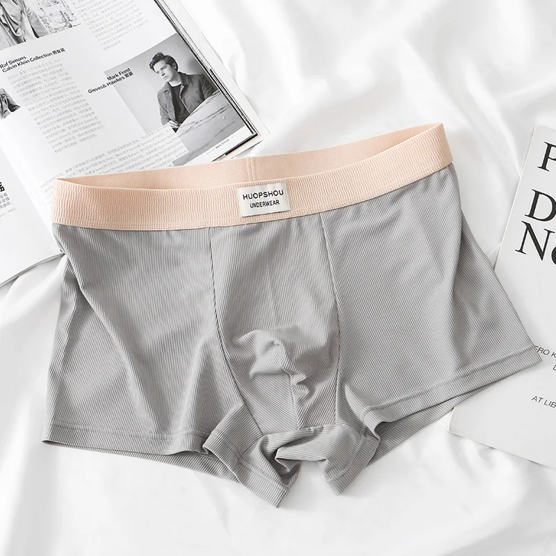 EXILIENS Youthful Color Boxer Men Underwear Calzoncillos Slips Hombre Mens Boxers Cuecas Masculinas Man Size Plus M-3XL A6187 eaa4a caeac