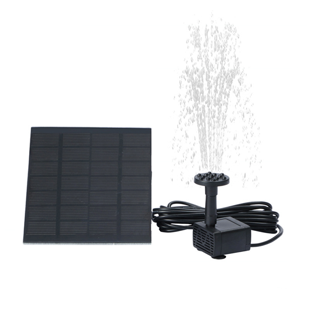 Solar Fountain Pump Replaceable with 6 Nozzles Pond Fountain Water Pump Easy Installation Portable for Pool Fountain Submersible