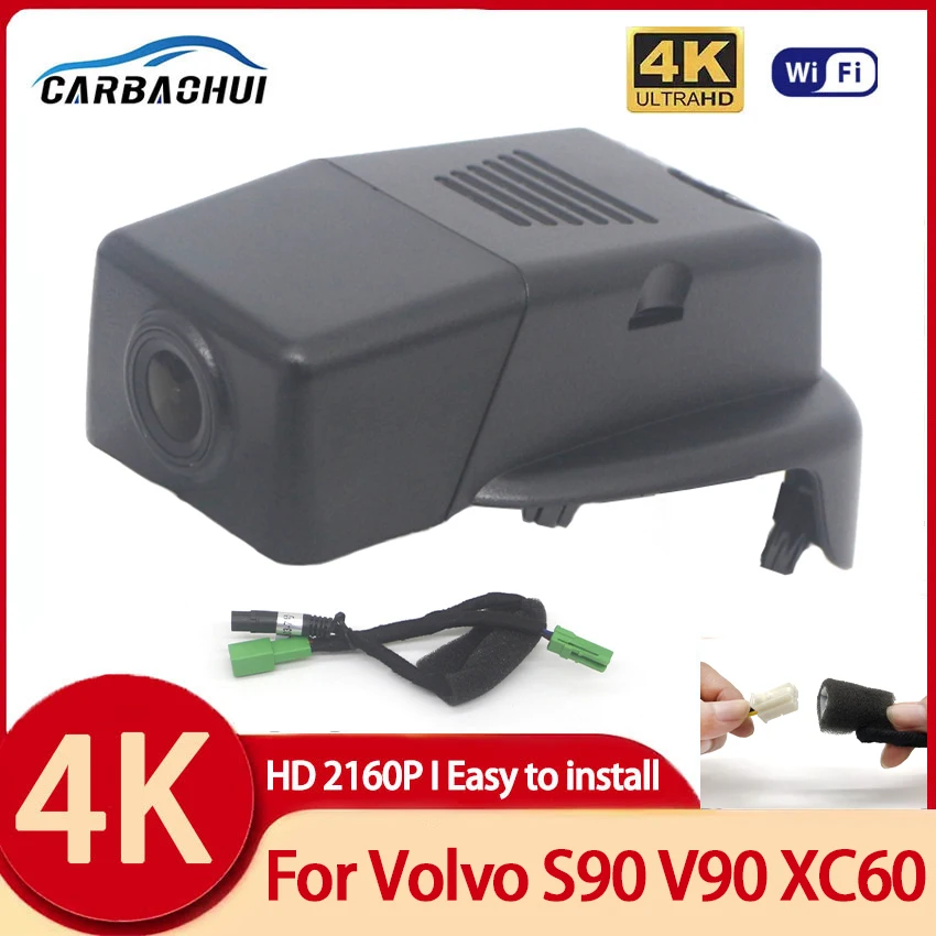 4K 2160P Plug and play Car DVR Wifi Dash Cam new Camera Video Recorder Original For Voo S90 V90 XC60 2017 2018 2019 2020 2025 2021 2022