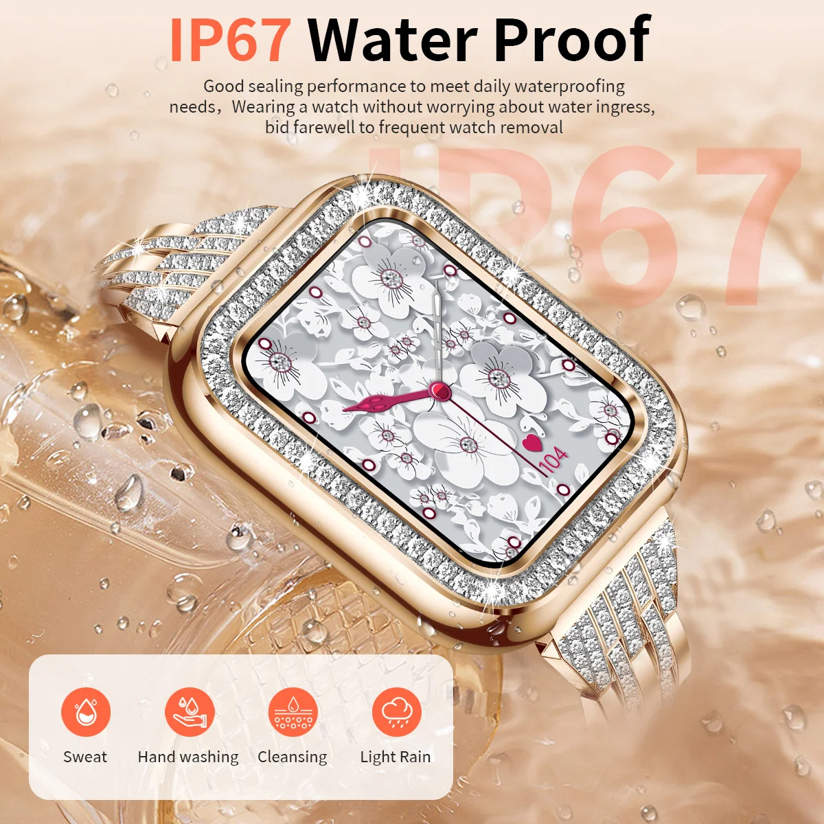 LIGE 2024 New Women Smart Watch Bluetooth Call Waterproof Bracelet Multi Sport Health Monitor Smartwatch Ladies For Android IOS