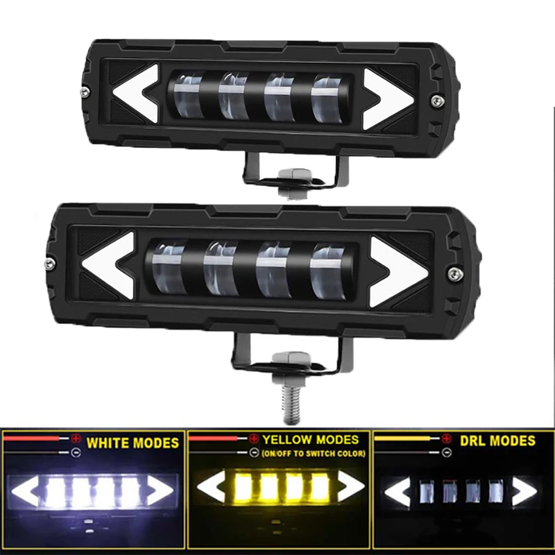 Led Work Light Bar 6 Inch 6D 7D Bar offroad Driving Running Light fog lights for Motorcycle Car 4X4 ATV SUV Truck Tractor 12V 24