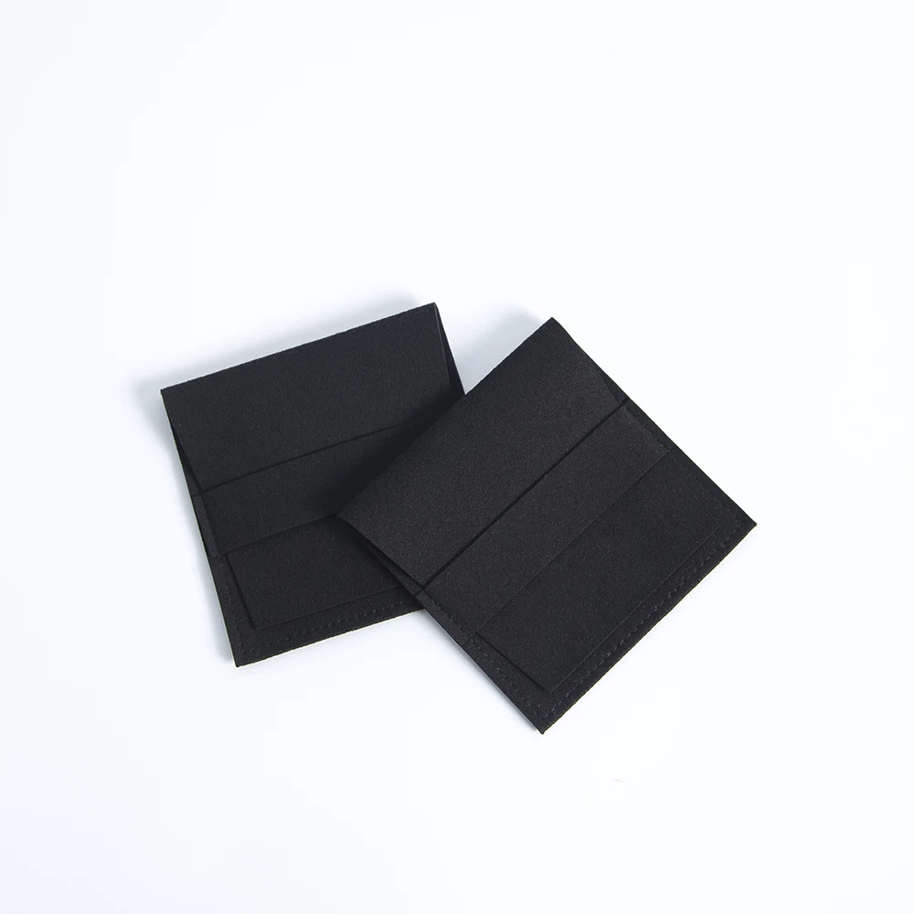 10pcs Black Microfiber Gift Bags Jewelry Organizer Earring Pouches Wholesale Christmas Wedding Favor Packaging Candy Bags Party