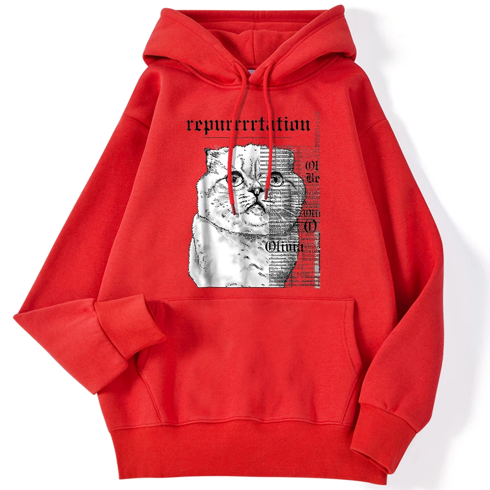 Street Ladies Hoodies Taylor White Cat Tee Rep Tour Printing Sweatshirts Comfortable Breathable Warm Women Streetwear Clothing