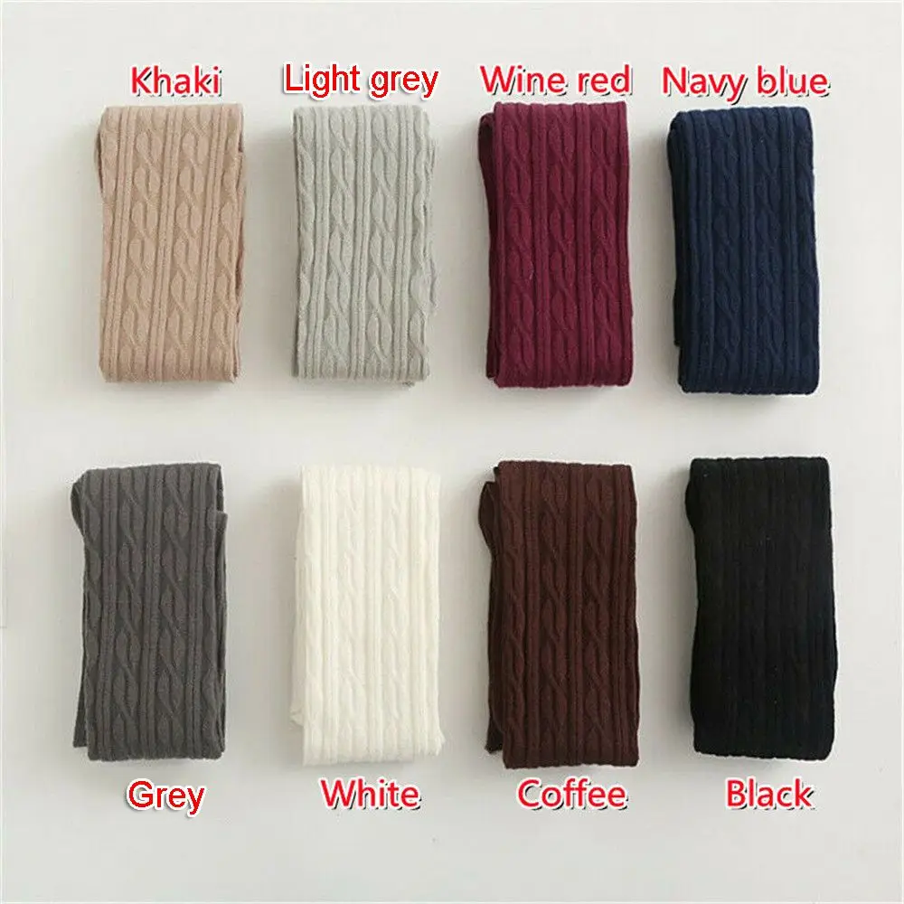 Women Ladies Thigh High Warm Knit Stockings Long Over the Knee Socks 5