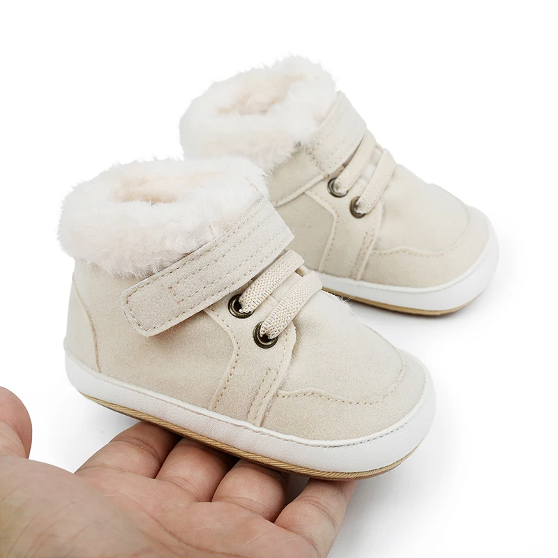 2025 Lioraitiin 0-18M Infant Winter Snow Boots Hook & Loop Closure new Boots Warm Baby First Walker Shoes