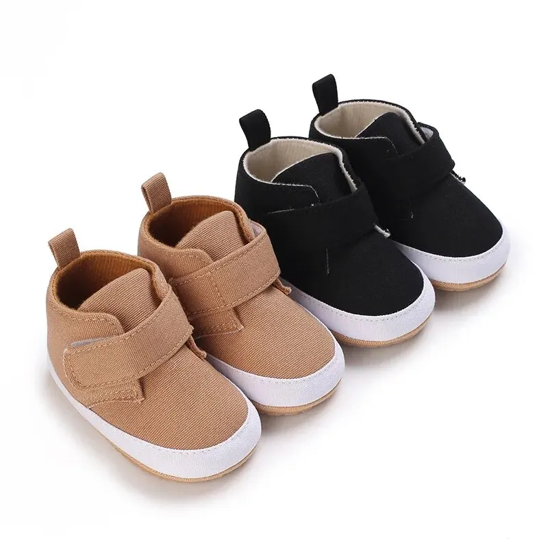 new Meckior Four Seasons Hundred Baby Canvas Shoes Newborn First Day Shoes 2025 Rubber Bottom Anti-slip Baby Boys Girls Sneakers