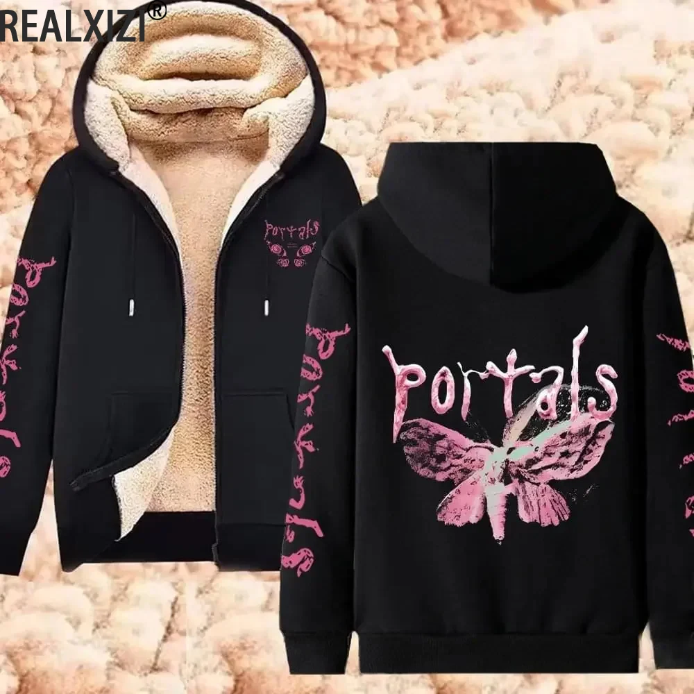 Winter Melanie Martinez Hooded Sweatshirts Melanie Martinez Zipper Sweatshirt Thick Warm Lambwool Hoodies Casual Fleece Jackets