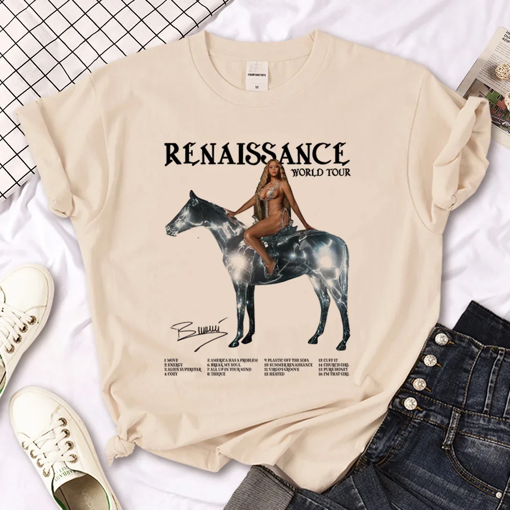 Beyonce Tee 2025 new women Y2K top female manga clothes