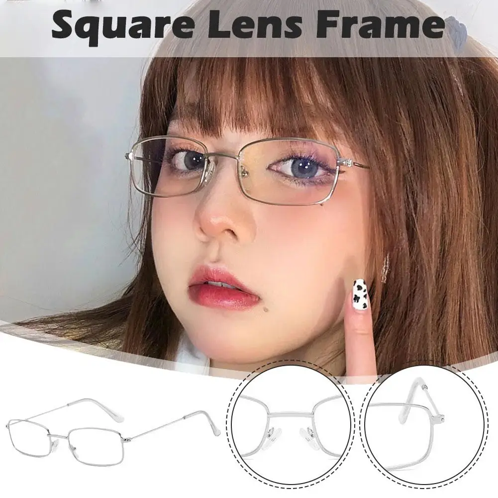 Small Square Alloy Frame Glasses Retro Reading Glasses Anti Blue Light Presbyopic Glasses Women Men Metal Clear Lens Glasses