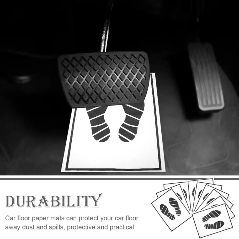 25/50/100Pcs Paper new Floor Mat Disposable Car Floor Mats Car Mat Protector Car Paper Floor Anti-dirty Mat 2025 Car Interior Accessories