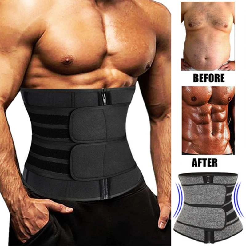 Men Waist Trainer Shaper Back Support Slimming Lumbar Belt Corset Gym Accessories Abdominal Binder Waist Cincher faja Shapewear