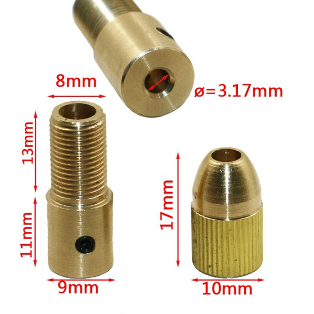 7pcs/set Mini Drill Chuck new For Electric Motor Shaft Drill Bit Tools Drill 2025 Brass Dremel Collet Chuck Adapter 2.35/3.17/4.05/5.05mm