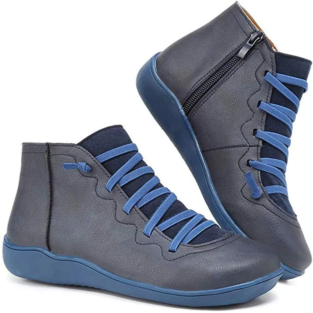 Women Winter Boots 2023 new Ankle Boots Spring Flat Shoes Cross Strap Lace Up Woman Short Boots Autumn Ladies Boots Botas Muje