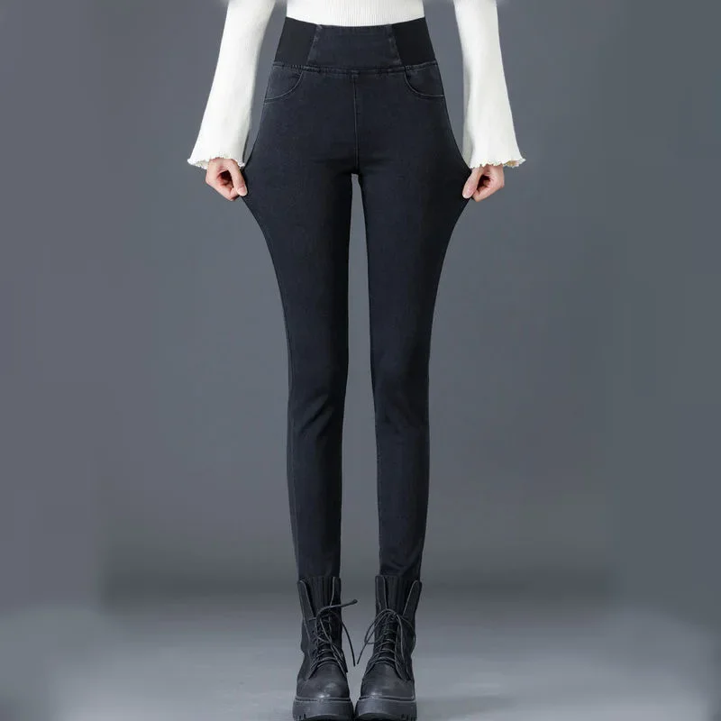 Women's High Waist Skinny Jean Vintage Wash Pencil Stretch Vaqueros Leggings Pantalones Jeans Oversize 26-38 Slim Denim Pants