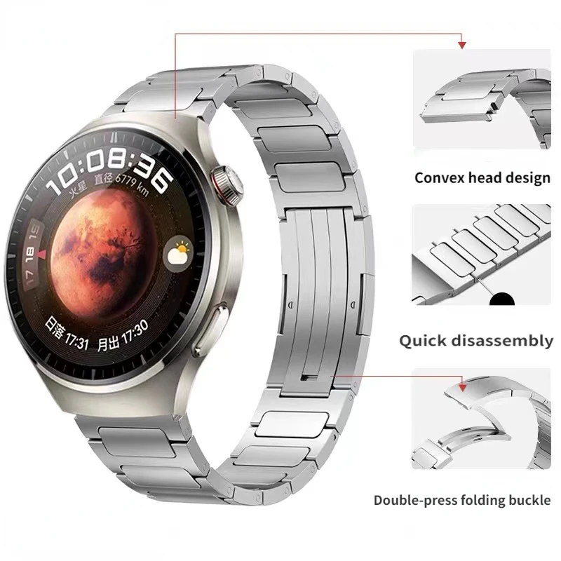 22mm Titanium Metal Strap For Huawei Watch 4 Pro/GT4-3-2 Pro 2e 46mm Lightweight Bracelet Wristband Amazfit GTR4/Stratos Correa