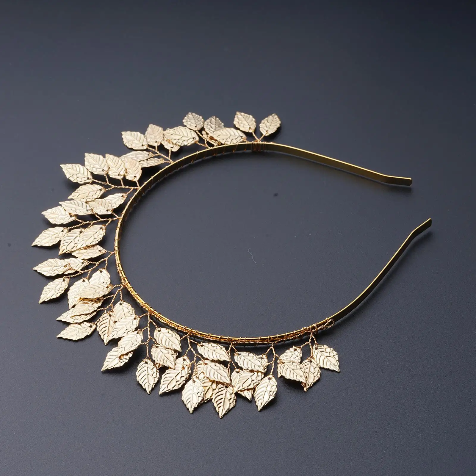 Retro Gold Leaf Headbands Wedding Roman Bride Greek Jewelry Headband Women Accessories Tiaras Head Hair Hoop Cro H X