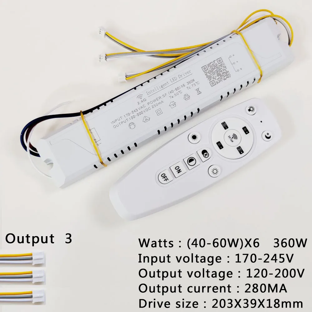 APP Control LED Driver 2.4G Remote Intelligent LED Transformer 12-24W 40W 80W 120W 360W For Dimmable Color-changeable Chandelier