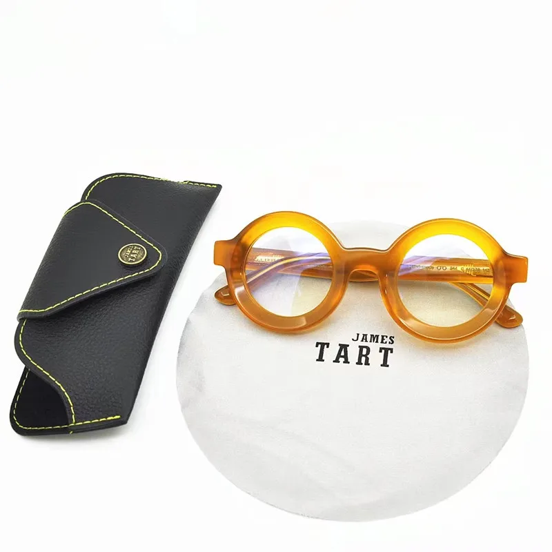 JAMES TART 244 Optical EYEGLASSES For Unisex Retro Style Anti-blue Light Lens Plate Round Full Frame With Box