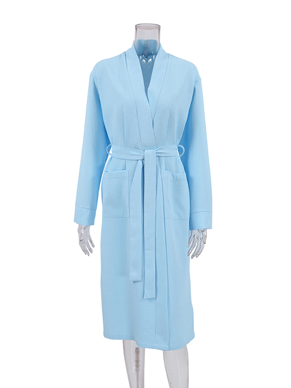 Linad Loose Robes For Women Long Sleeve V Neck Sleepwear Sashes Casual Bathrobe Female Autumn Nightwear Solid Pamas