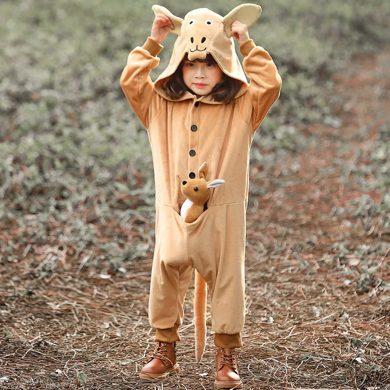 Umorden Halloween Costumes for Girls Lovely Kangaroo Costume Kids 2025 new Child Pamas Sleepwear Animal Theme Party Fancy Dress