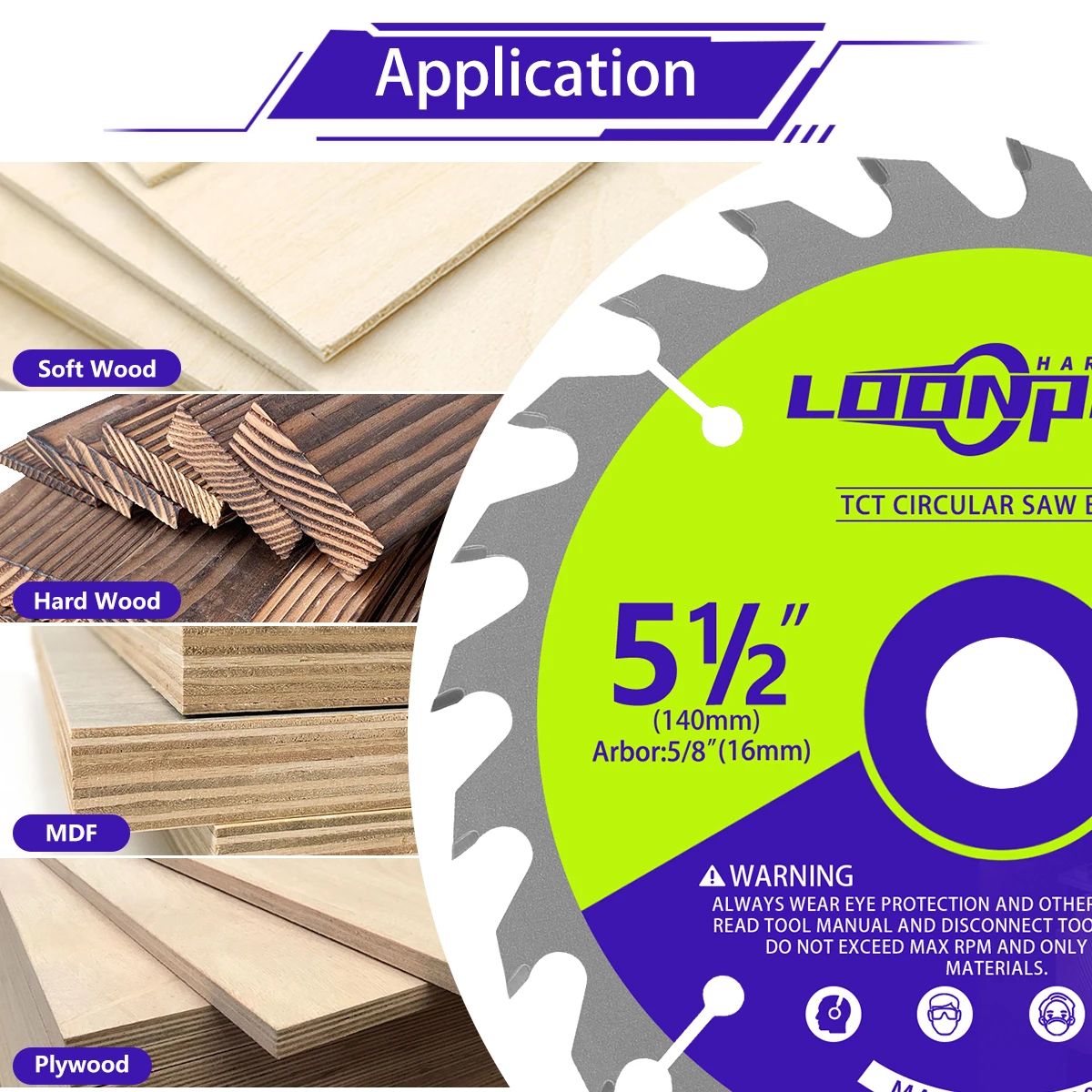 1pc 5-1/2" 5.5 inch TCT Circular Saw Blade Wheel Discs for Wood Cutting 140mm 24T Carbide Cutting Disc Woodworking Saw Blade