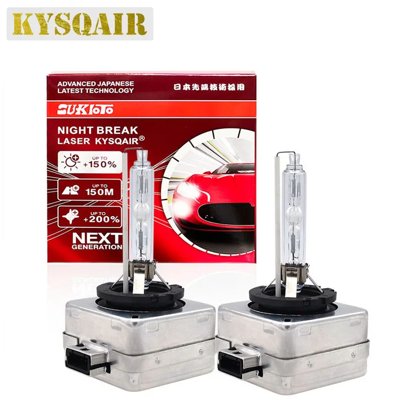 2PCS SUKIOTO JAPAN KYSQAIR VISION 35W D2S D1R D4S D3R D8S HID XENON Headlight Bulb 55W D1S HID XENON D3S For Audi BMW Volkswagen