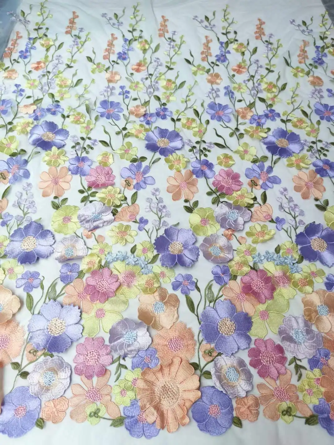 3D Lace Flowers Latest new African 2025 Lace Styles French Party Lace Fabrics 5 Yards Tulle Nigerian Lace Fabrics For Bridal