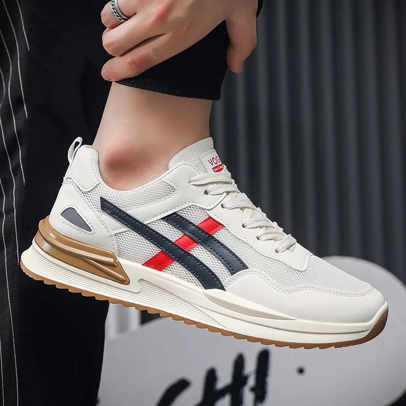 Trendy summer versatile men's sports shoes, comfortable and breathable sports walking shoes