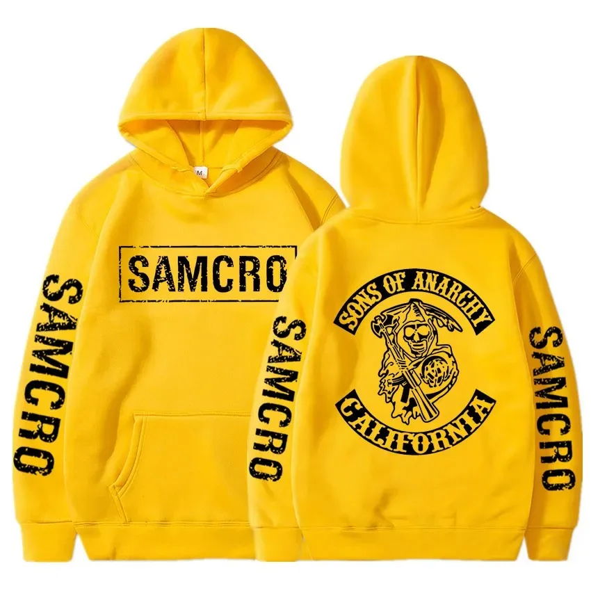 Sons of Anarchy SAMCRO Graphic Hoodie Man Streetwear Autumn Men Womnen High Quality Vintage Rock Punk Hoodies Sweatshirt Tops