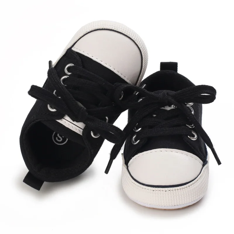 5-Colors Classic Baby Shoes new Boys Baby 2025 Girls Casual Canvas Sneakers Lace Up Infant Toddler Rubber Anti-slip Newborn Baby Shoes