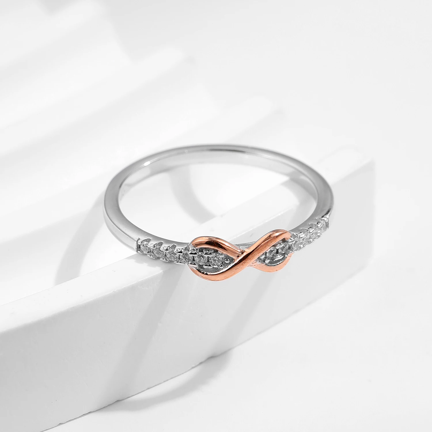 MODIAN 2025 Sterling Sier Infinite Love Ring Romantic Platinum Plated Wedding Ring For Women new Fine Jewelry Gift