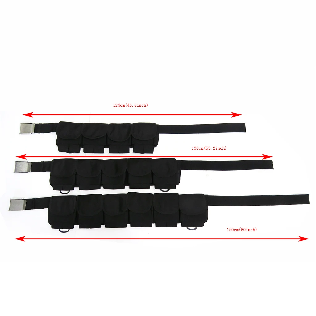 Heavy Duty Dive Weight Belt Adjustable Webbing Diving Weights Pockets 4.4lbs Empty Lead Hold Bag Pouch BCD Straps