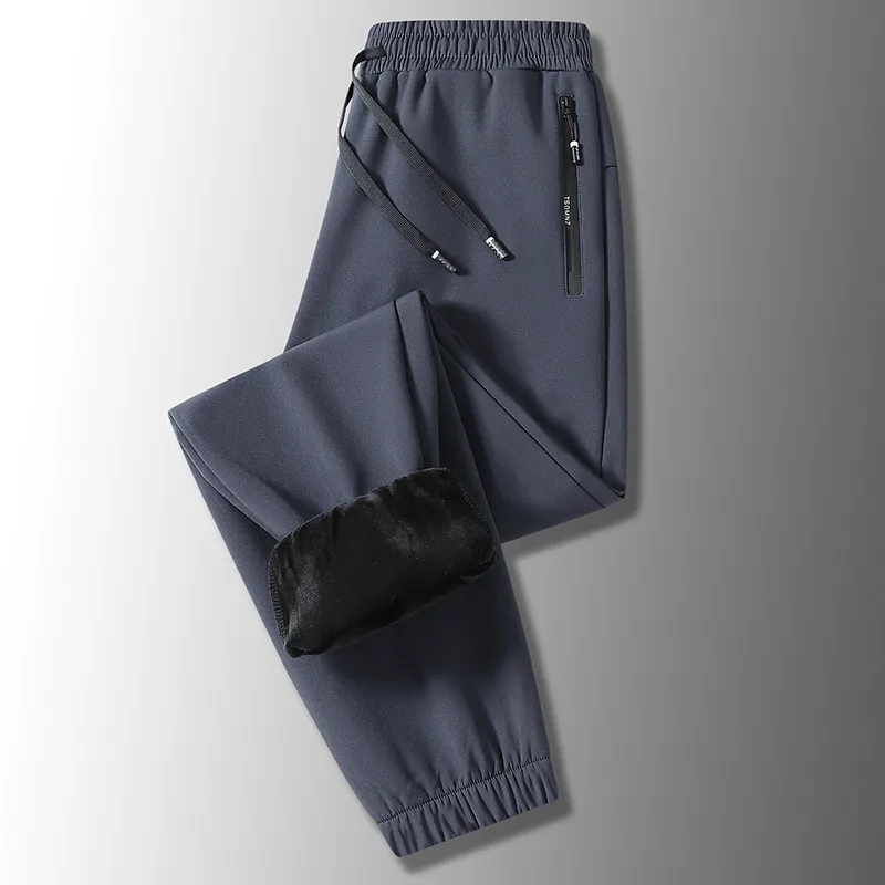 Winter Men Warm Joggers Thick Fleece Pants Sweatpants Casual Cargo Pants Waterproof Trousers Gym Jogging Pants Male Clothing 8XL