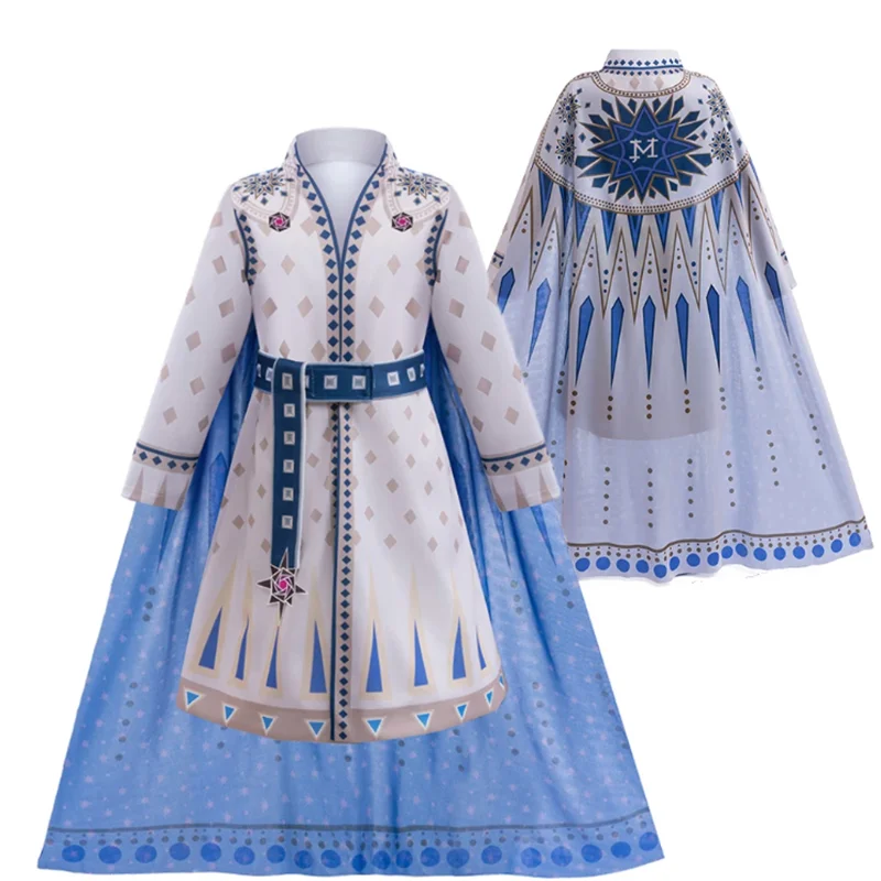 New 2025 King Magnifico new Boys Role Play Asha Dahlia queen Christmas Birthday Party Carnival Cosplay 3-12 Year Children Costume