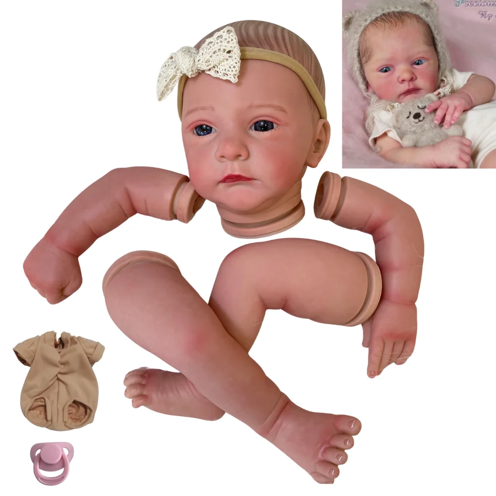 Clearance 20Inch 2025 Already Painted Reborn new Doll Kit Malea With Cloth Body DIY Mold Unassembled Handmade Reborn Doll Parts