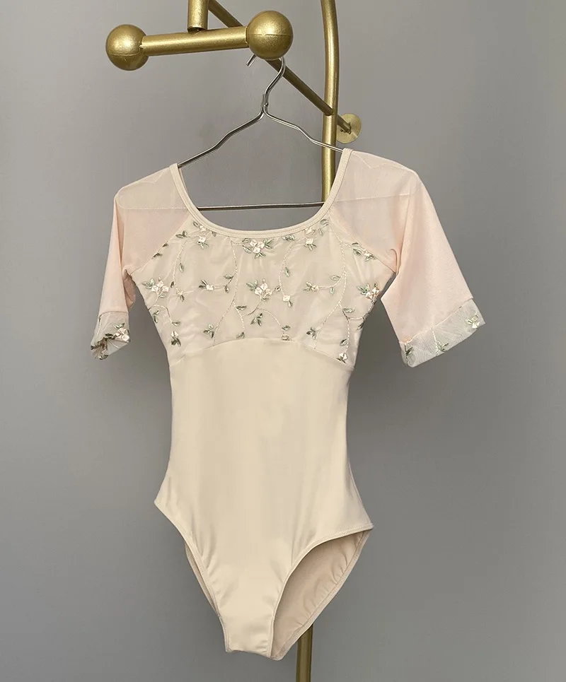 Middle Sleeve Ballet Leotard Adult 2024 New High Quality Practice Ballet Dancing Wear Women Dance Team Gymnastics Coverall