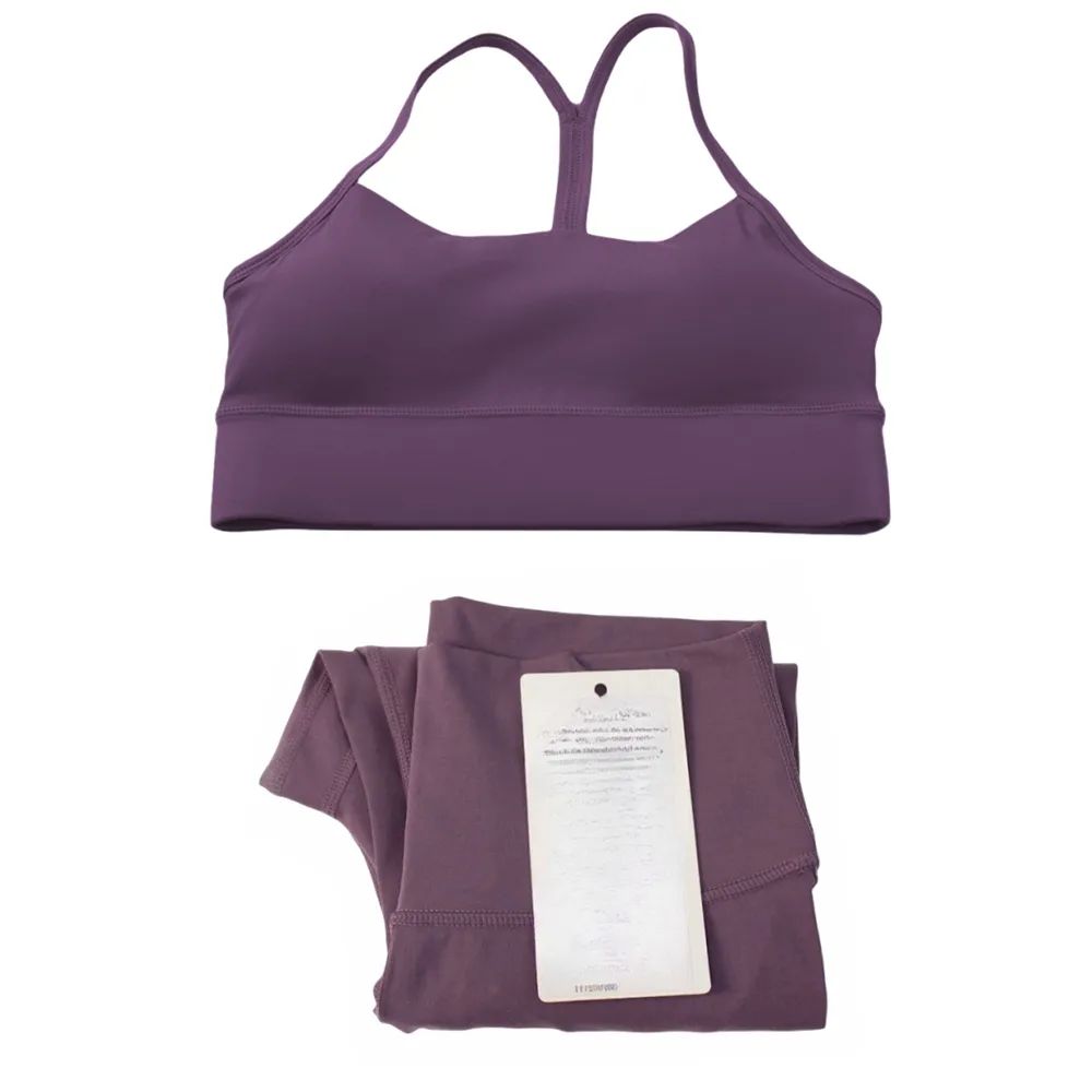 Align Yoga Set Women 2 Pieces Sportswear Gym Top U-shape Y-shape Bra Fiess High Waist Leggings Workout Sports Clothes Tracksuits Jogger