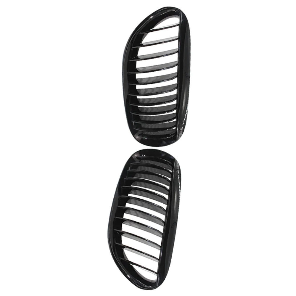 2PCS Front Bumper Kidney Grill Grille Gloss Black Racing Grills For BMW E63 E64 650i M6 2004 2005 2006 2007 2008 2009 2010
