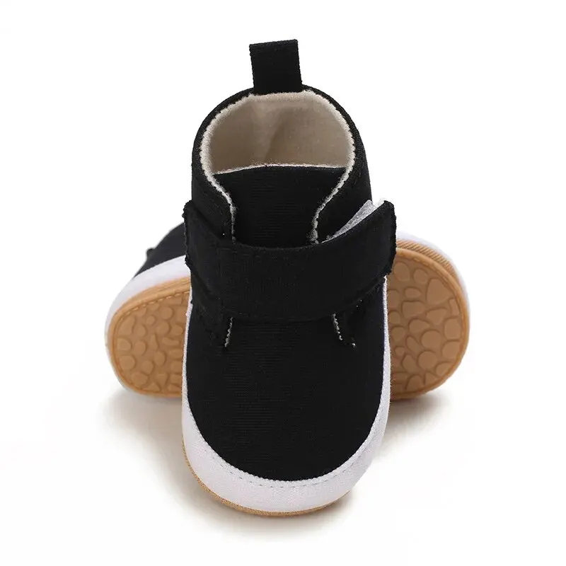 new Meckior Four Seasons Hundred Baby Canvas Shoes Newborn First Day Shoes 2025 Rubber Bottom Anti-slip Baby Boys Girls Sneakers