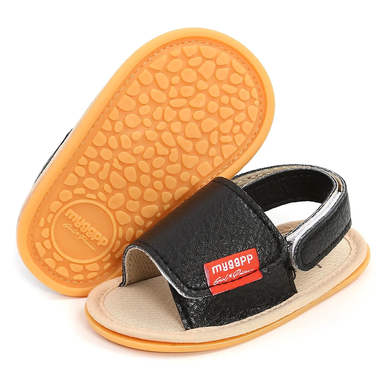 Meckior Baby 2025 Retro Sandals PU new Leather Newborn Baby Boy Girl Shoes Non-slip Rubber Sole First Walker Summer Toddler Sandals