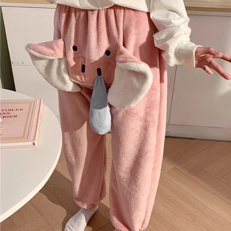 Women Pig Pant Autumn Winter 2025 Funny And Cute Couple Pama Pants With A Ringing Elephant Trunk S,M,L,XL Anime new Streetwear Pantalon