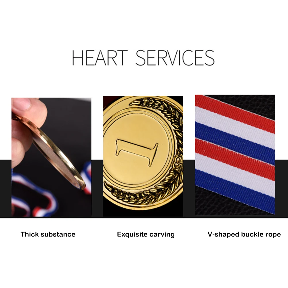 1-12pc Gold Silver Bronze Award Children Medal Winner Reward Encourage Badge Competitions Prizes forOutdoor Kids Game Toy School