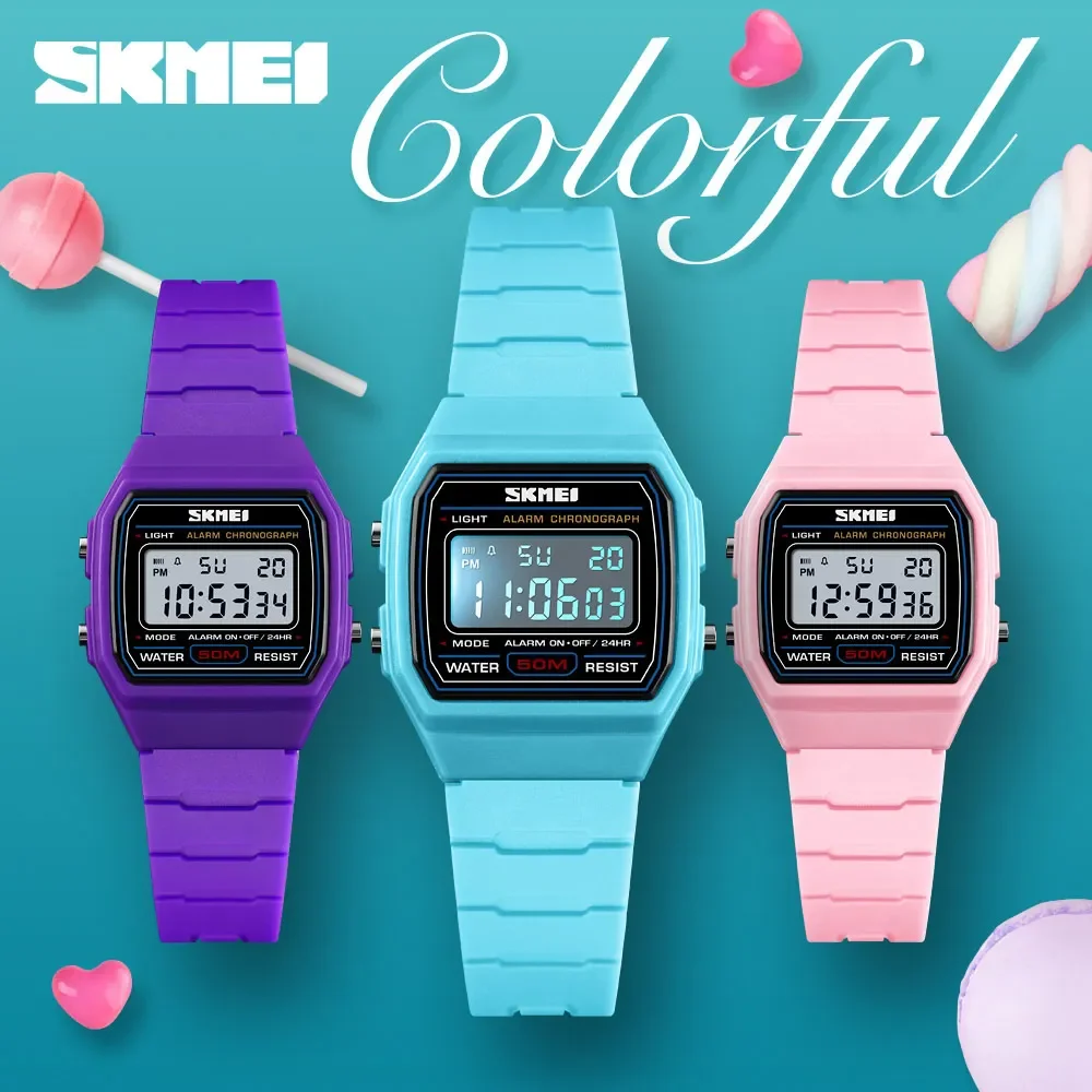SKMEI 1460 Children Luminous Digital Watches Shockproof Sport Style Waterproof Kids Wristwatch Boy Girl Clock reloj hombre