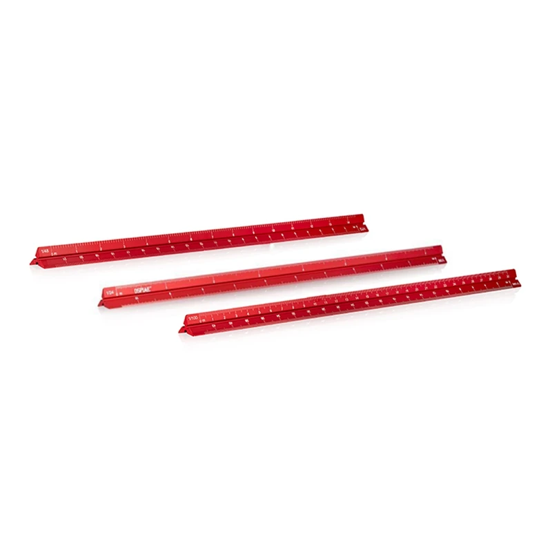 DSPIAE AT-AS Aluminum 2025 Scale Ruler Model Hobby Accessory for Detail Enhancement 1/32 1/35 1/48 1/72 new 1/100 Red