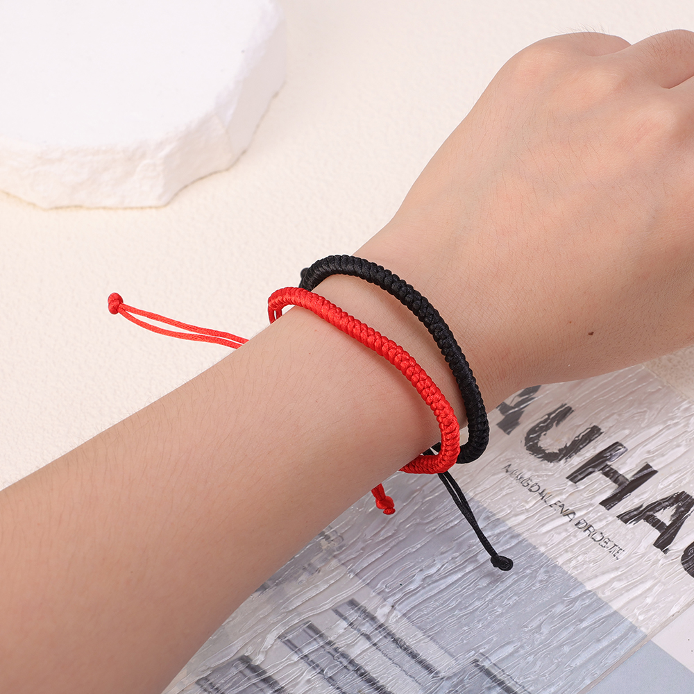 Red Rope Braided Bracelet Lucky Men Women Thread Black Bracelets Bangles Handmade Wristband Jewelry Friendship Couple Lover Gift c63da