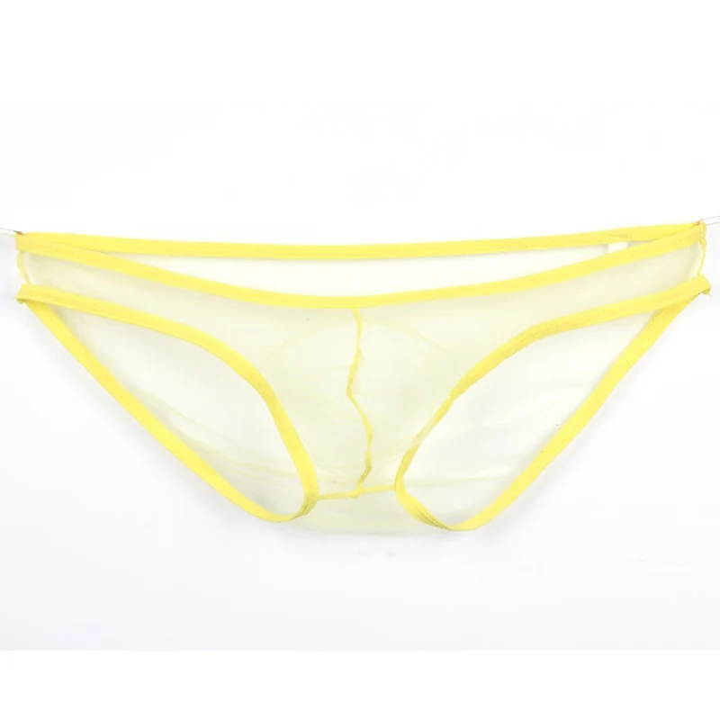 Men Mesh Underwear Ultra Thin Transparent Briefs Sexy Male Panties Low Rise Breathable Soft s Underpants 5
