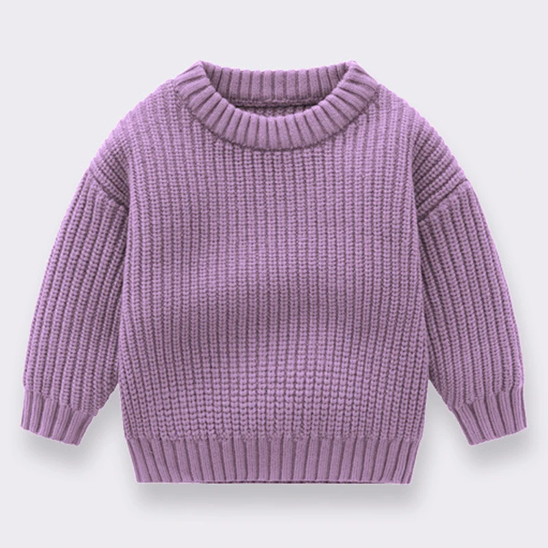 Autumn Children Sweaters Kids Knit Wear Kids Knitting Pullovers Tops Baby Girl Boy Sweaters Kids Sweaters Candy Colored Sweater