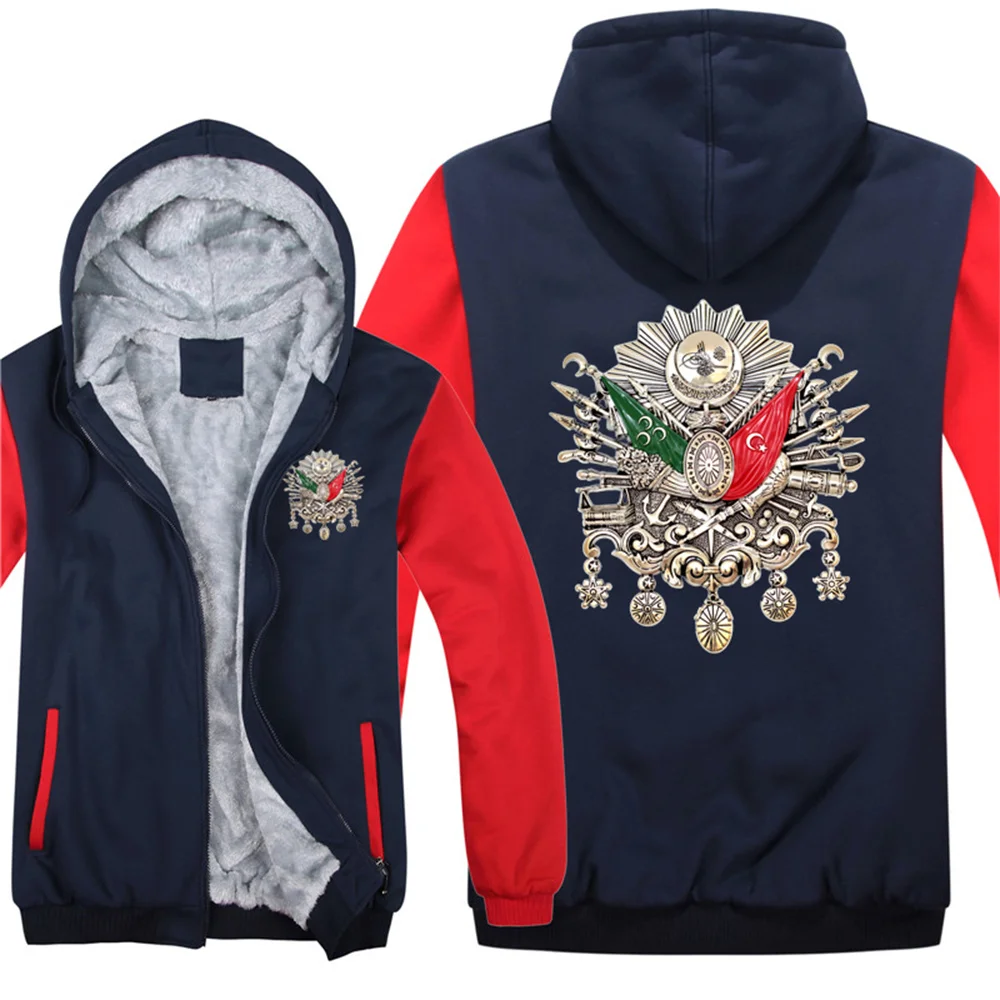 Coat Of Arms Ottoman Empire Hoodies Men Cool Coat Thicken Osmanli Armasi Sultan Abdulhamid Abdul Sweatshirt Mans Jacket Hoody